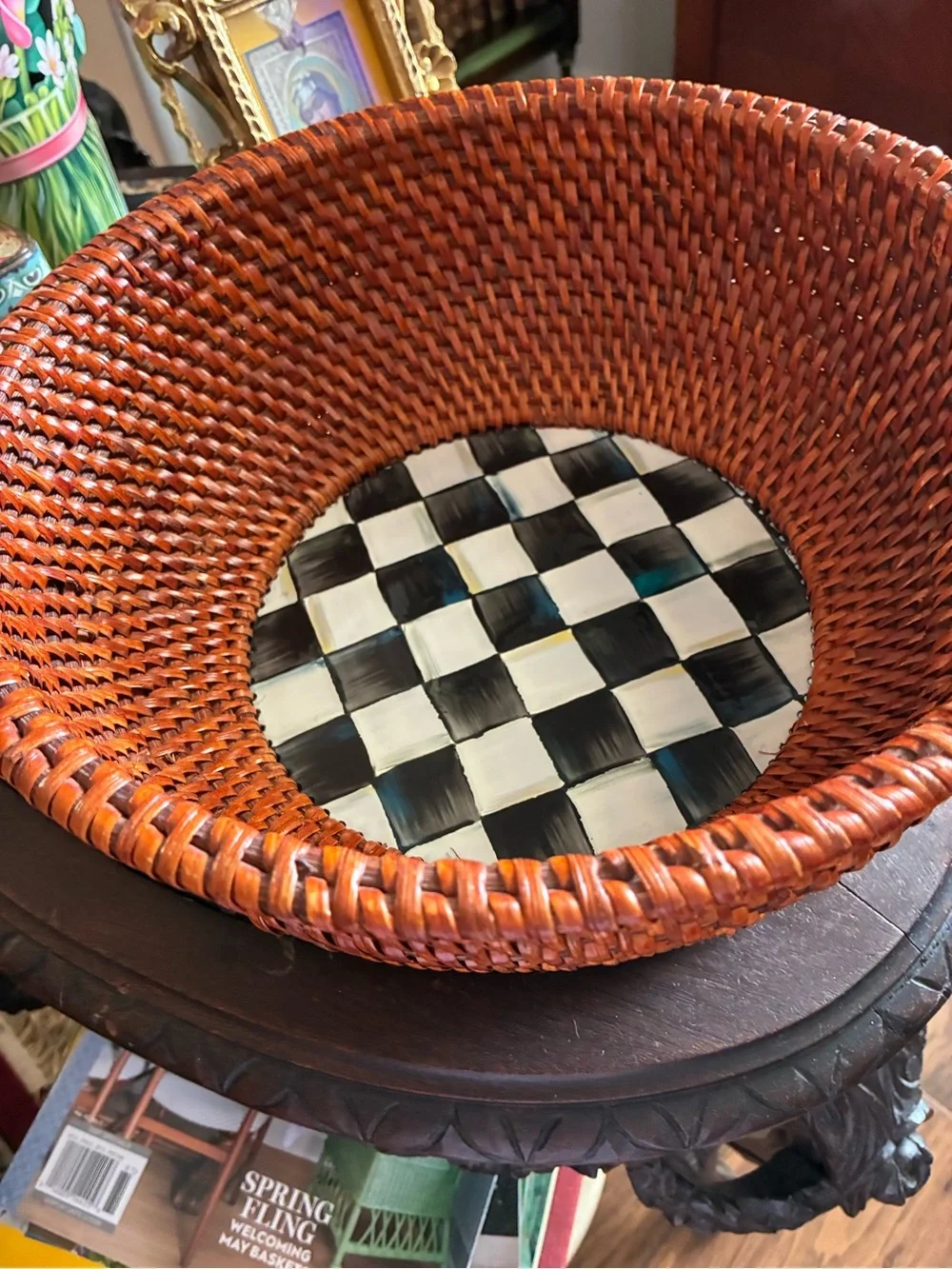 Mckenzie Childs decorative handwoven