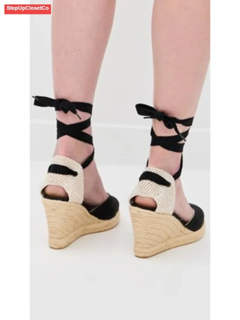 Women's Tall Wedge Espadrilles with Braided Jute