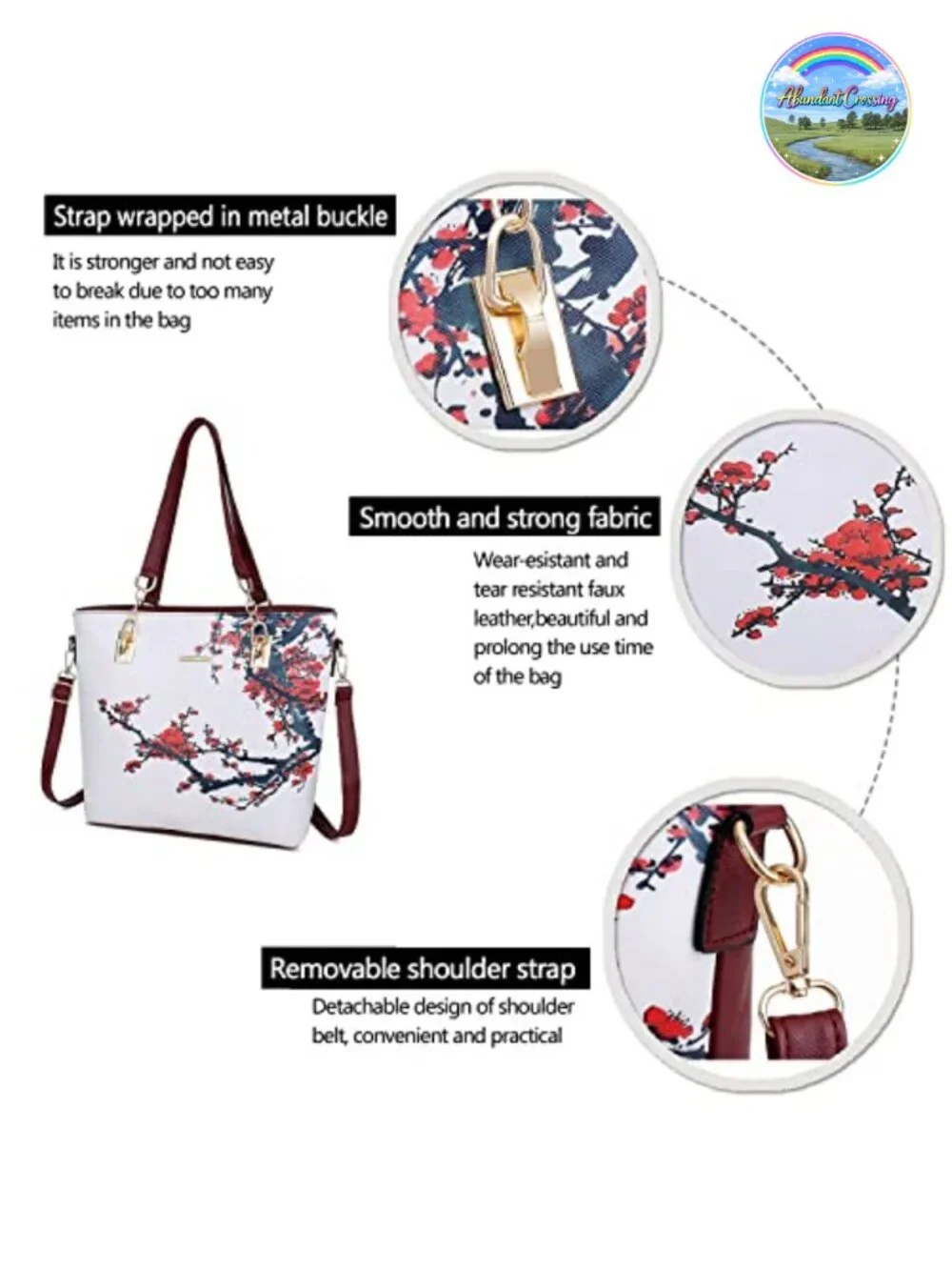 6-Piece Faux Leather Handbag Set: Tote, Satchel, Clutch, Wallet, Key Holder