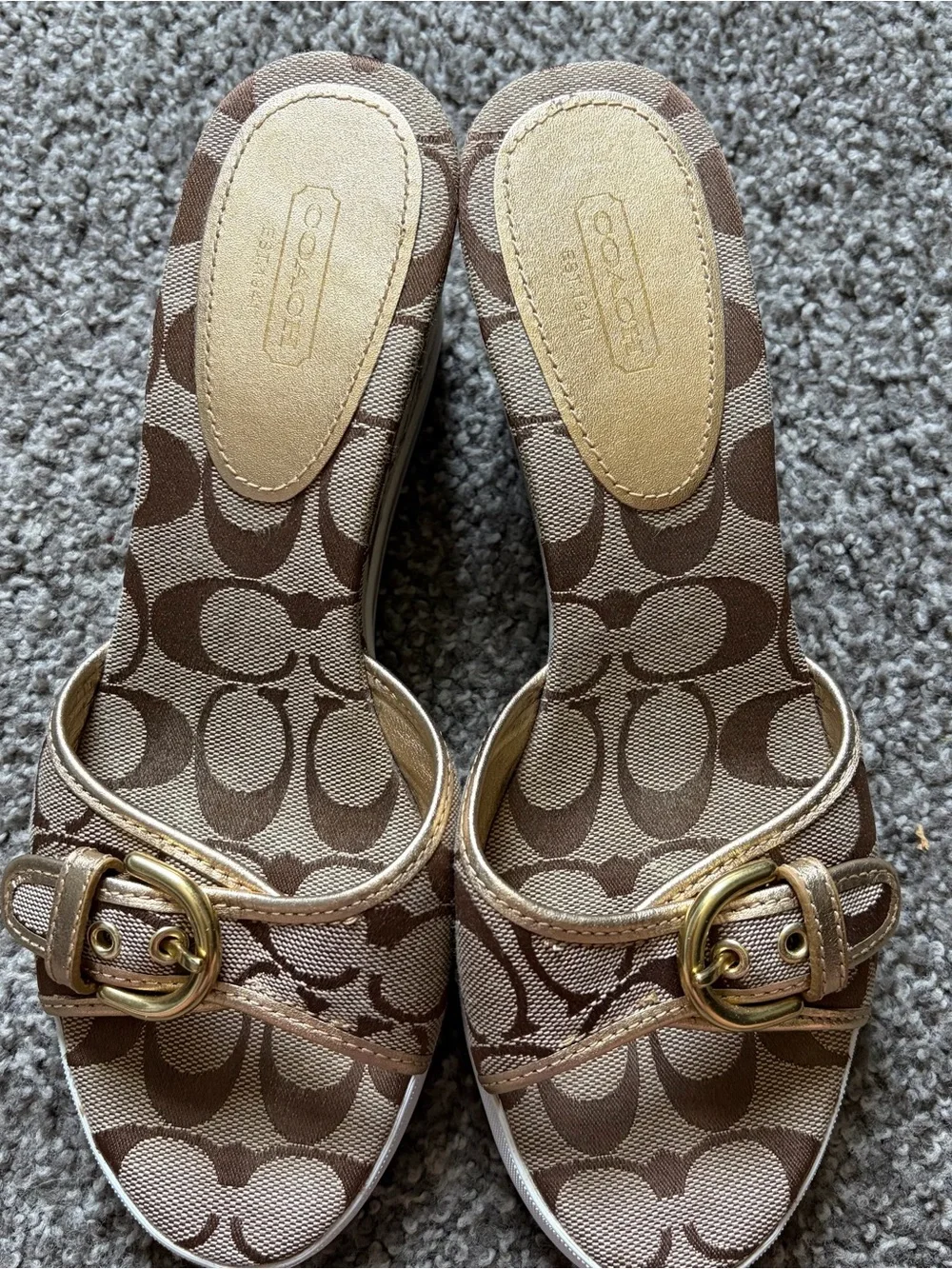 Vintage Y2K coach perry wedges