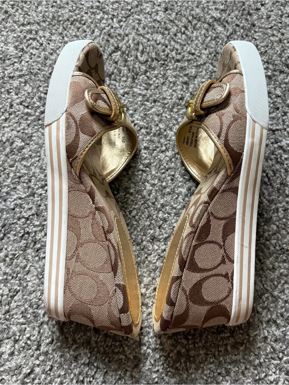 Vintage Y2K coach perry wedges