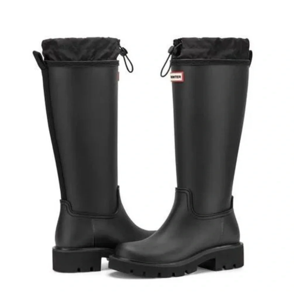 New Hunter Carson Lug Sole Rain Boots Sz 9