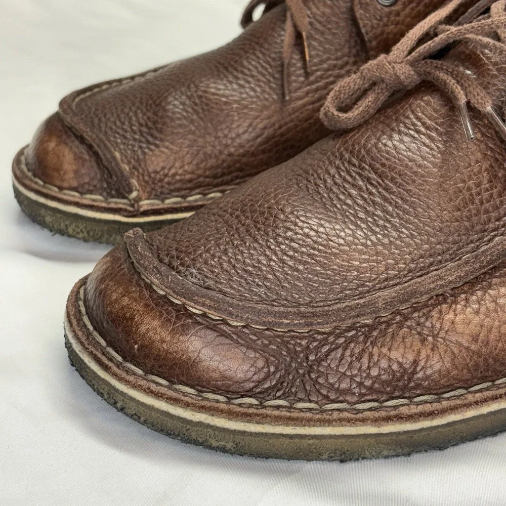 Clarks‎ Originals Tan Pebble Leather Seam Trek Rambler Shoes Men's 12 M