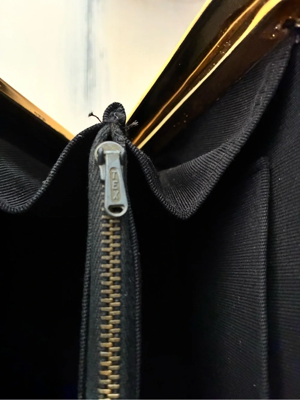 Vintage Black Genuine Leather Double Handle Frame Handbag | Made in England