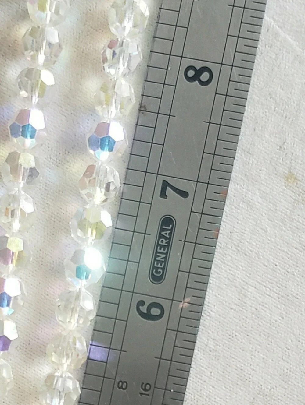 140 Vintage Aurora Borealis Crystal Beads 6mm 8mm