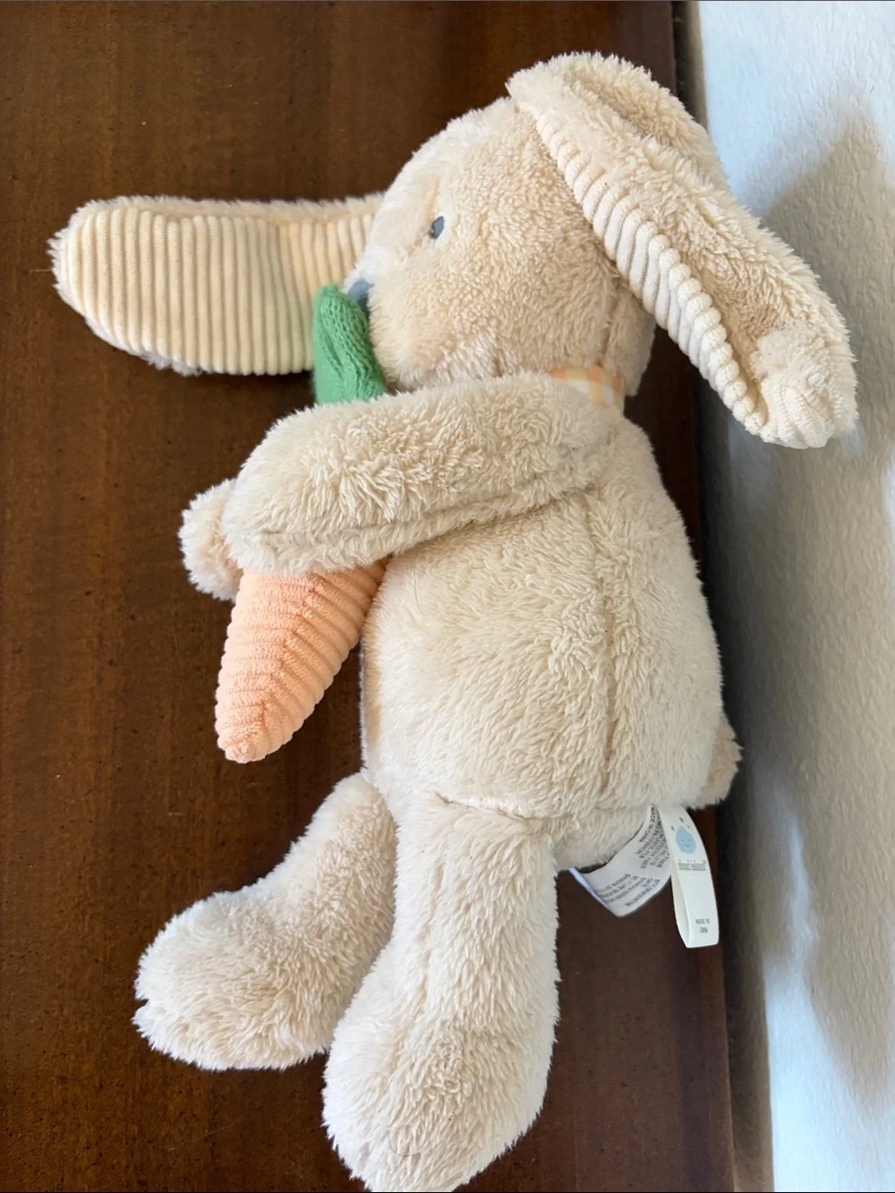 Cloud Island Target Plush Beige Bunny Holding Carrot Stuffed Animal