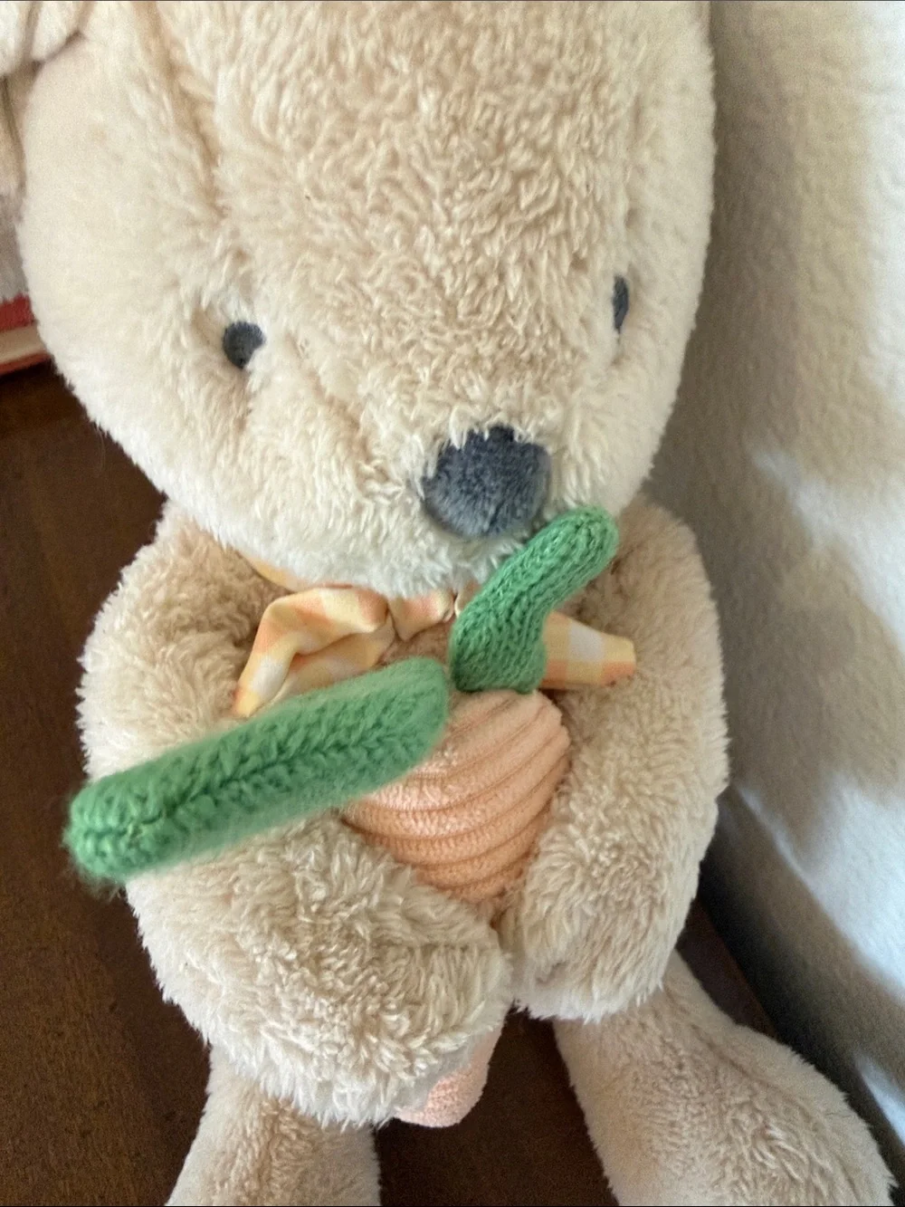 Cloud Island Target Plush Beige Bunny Holding Carrot Stuffed Animal