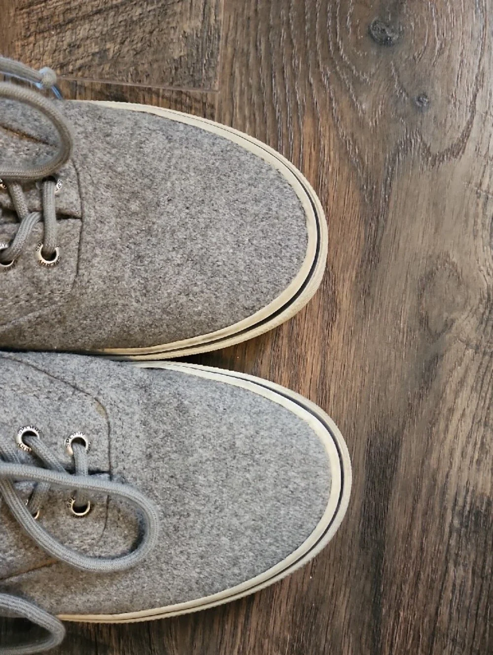 Sperry Light Gray Men's Canvas Boat Shoes