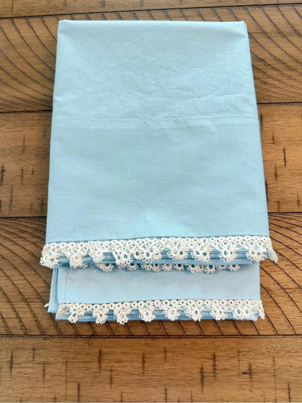 Vintage Light blue Dan River Pillowcases set of 2