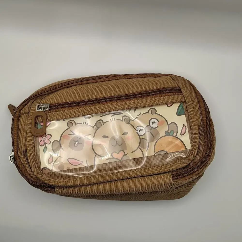 Capybara Backpack Gift Set School Bag Pencil Case Stationery Kawaii New