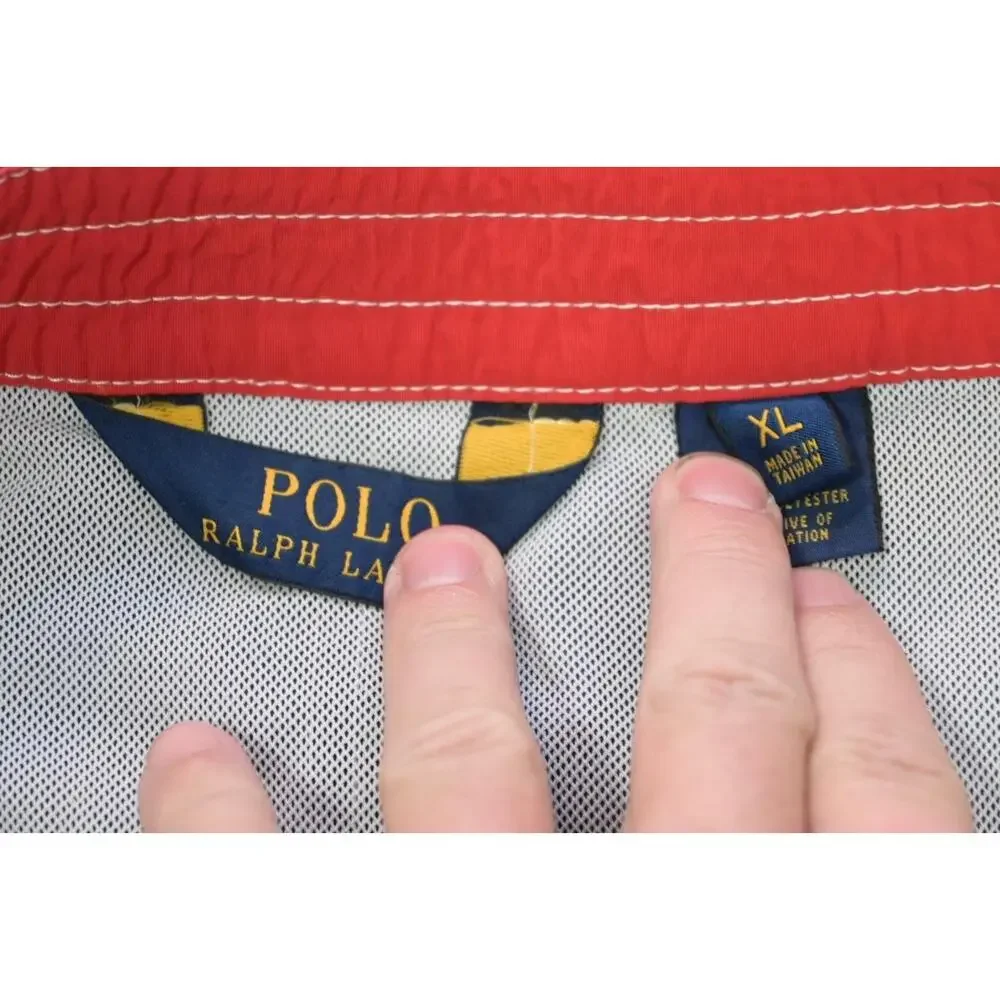Polo Ralph Lauren Cargo Swim‎ Trunks Blue Water Shorts Netted Mens Size XL