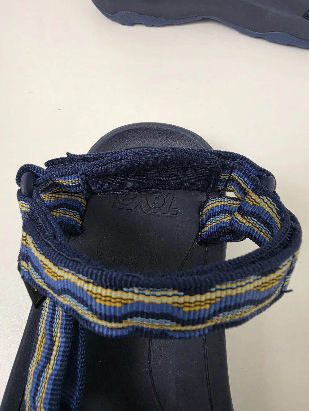 Teva Kids Navy Blue Strappy Sandals with Yellow & Light Blue Accents