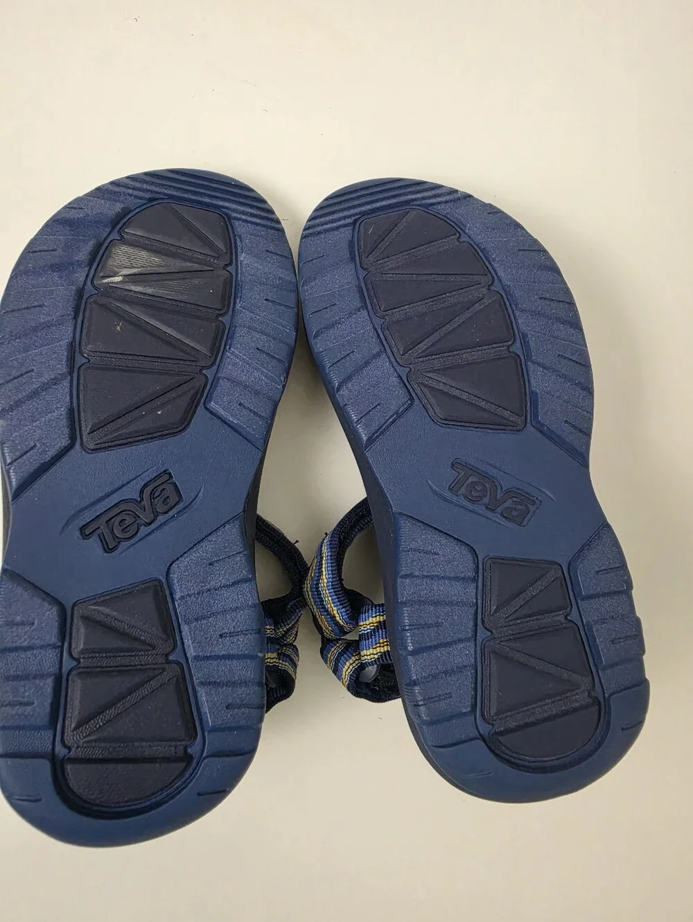 Teva Kids Navy Blue Strappy Sandals with Yellow & Light Blue Accents