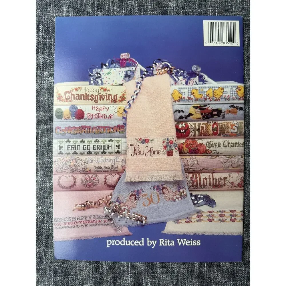 Vintage Cross Stitch Towel Pattern Booklets Sam Hawkins ASN 3503 3512 3518 Lot