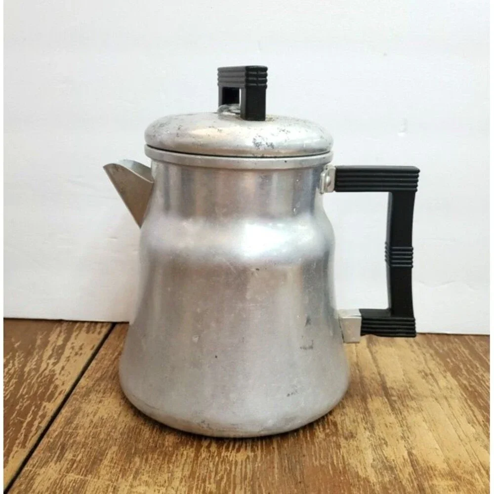 Vintage Wear-Ever 3006 Aluminum Stove Top Coffee Percolator Pot 6 Cup Made USA
