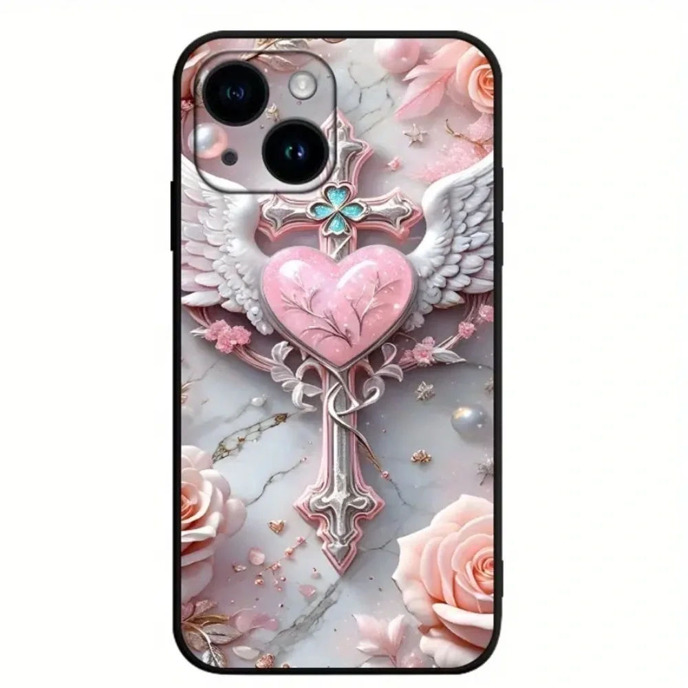 iPhone 16 Pro Max Pink Heart Phone Case