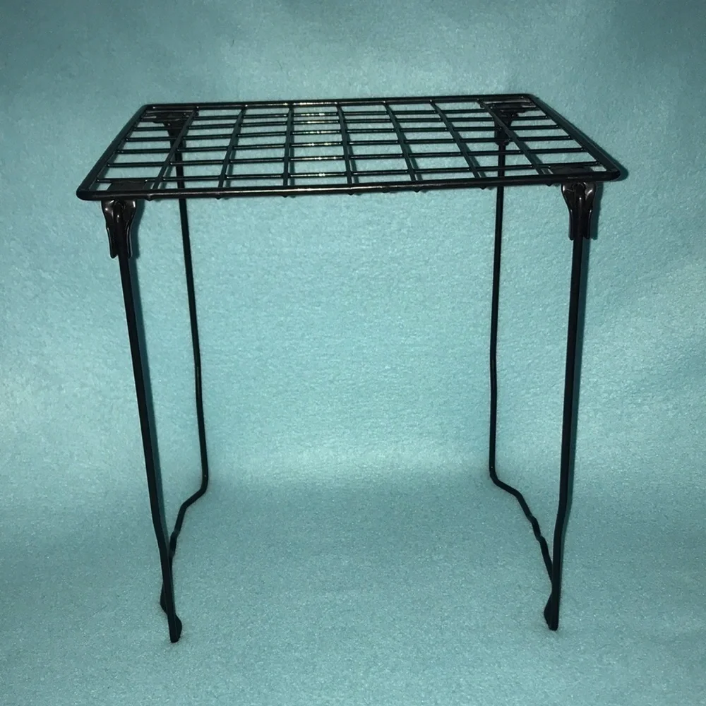 📚LOCKER shelf foldable black coated metal