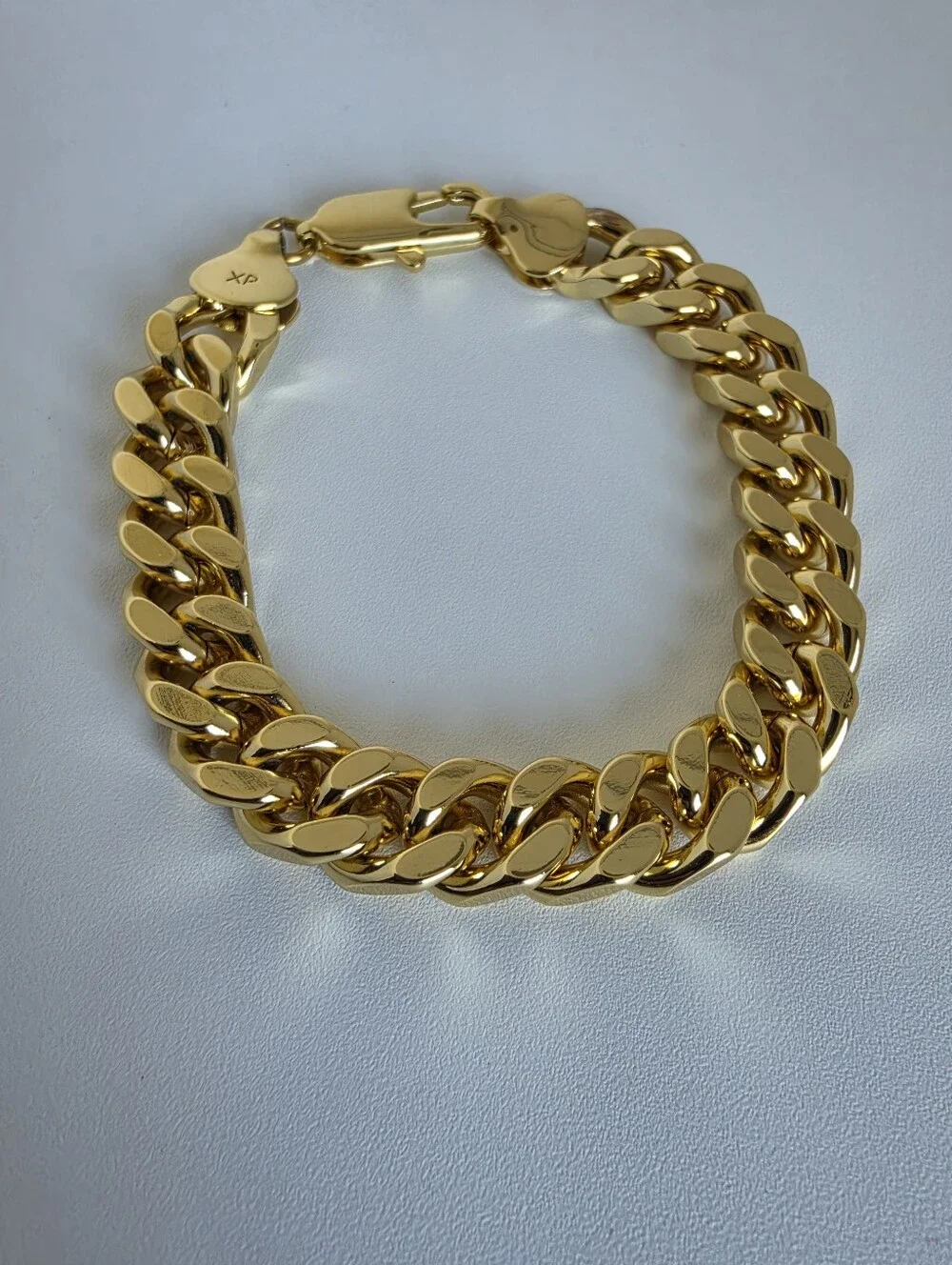 14K Gold Plated Cuban Link Bracelet 8