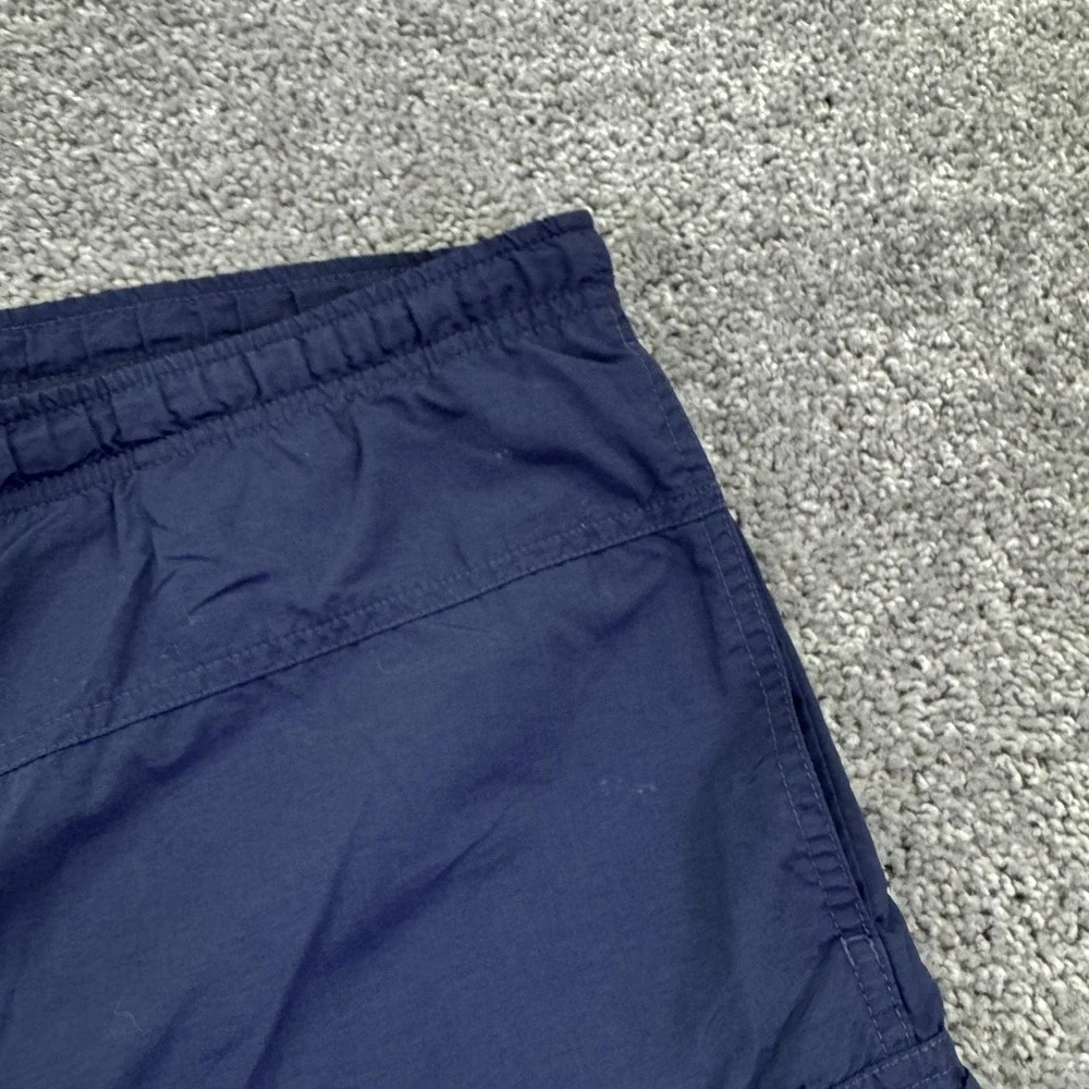Vtg Nike Swim Shorts Mens XL Blue Colorblock Trunks Lined Drawstring Cargo