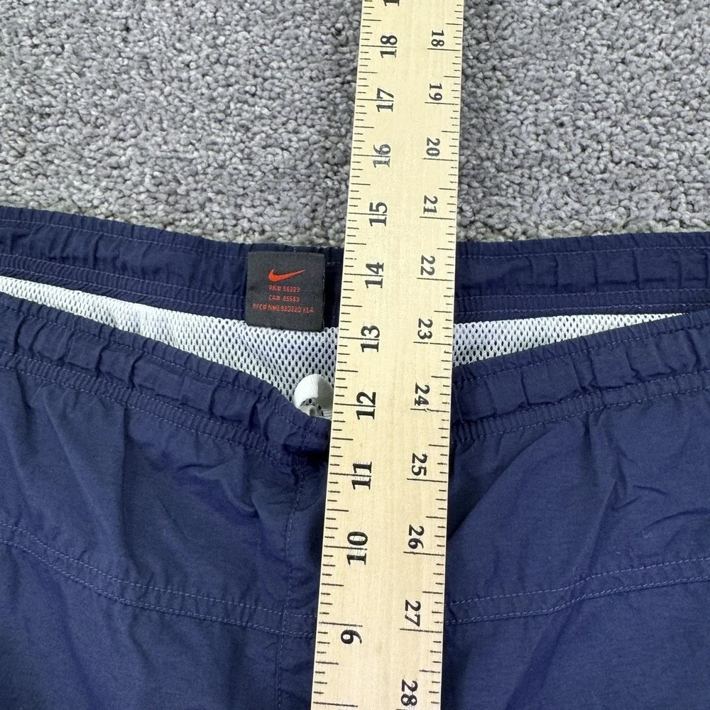 Vtg Nike Swim Shorts Mens XL Blue Colorblock Trunks Lined Drawstring Cargo