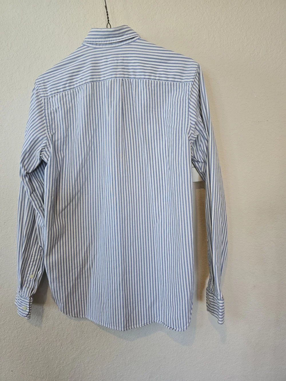 J. Crew Vintage Oxford Light Blue and White Stripe Button-Down Shirt Sz XS