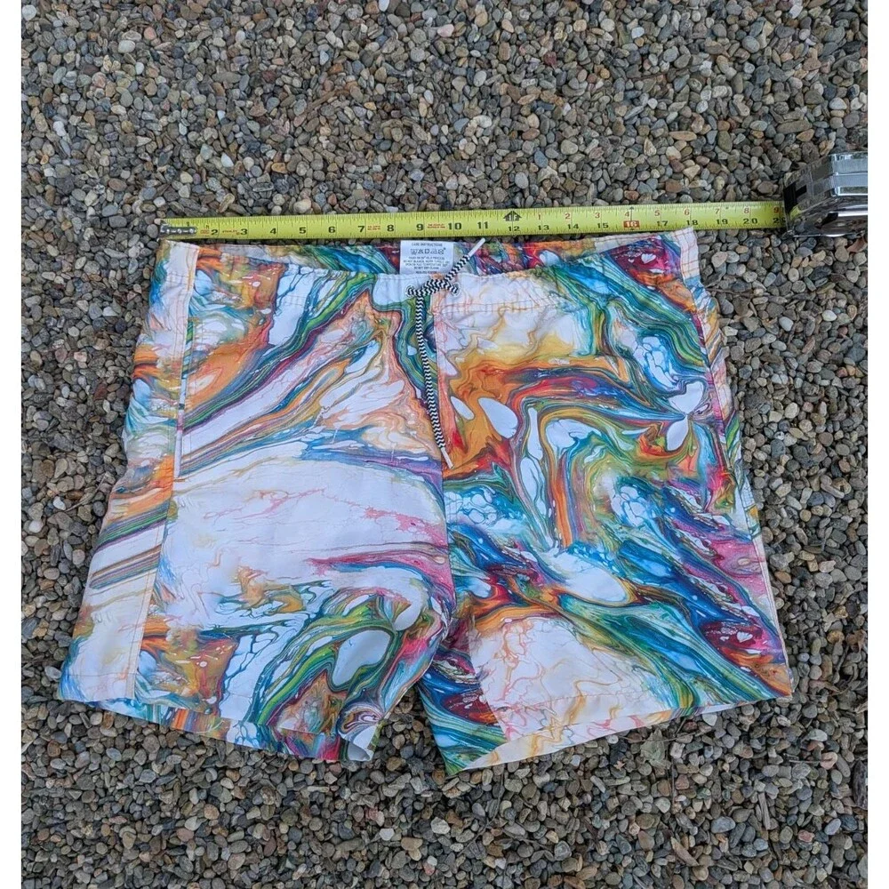 Boardies Swim Shorts Trunks Lined Medium Colorful Marble