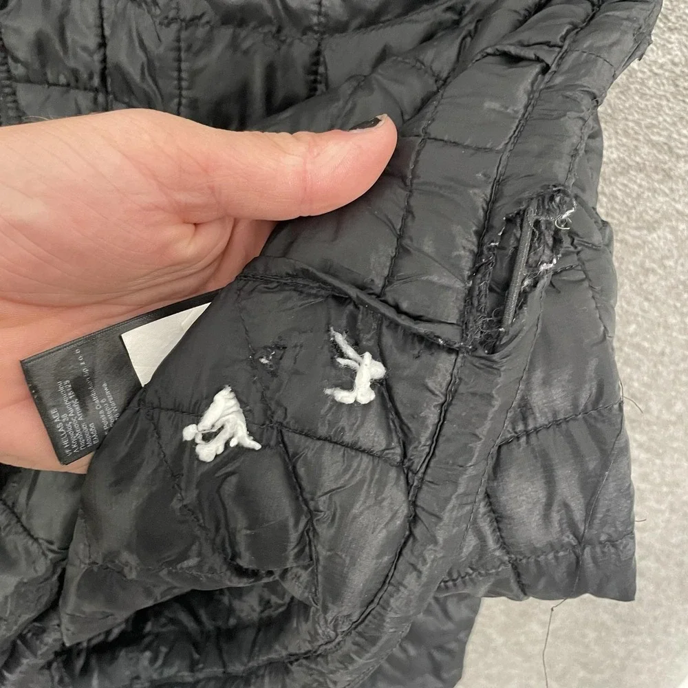 The North Face Thermoball Jacket Mens 2XL Black Puffer Quilted Full Zip READ