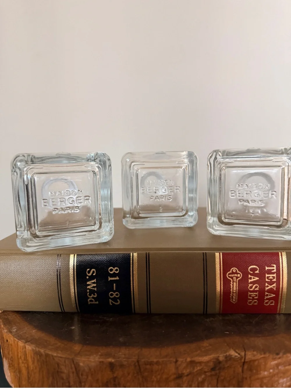 Maison Berger Paris Set of 3 Heavy Glass Reed Diffuser Bottles Empty
