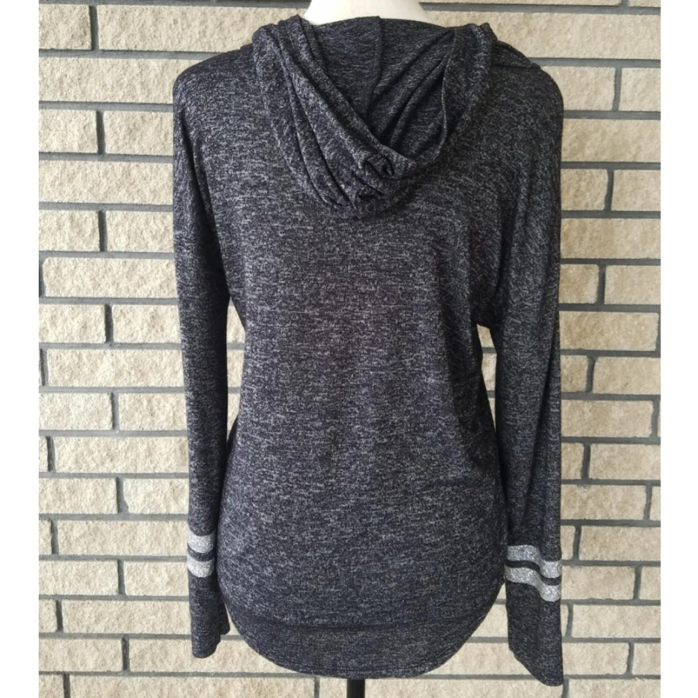 Justice Pullover Hoodie Sweater Gray Size 16