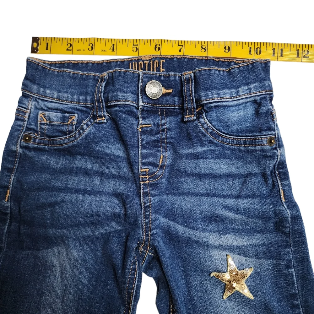 Justice Mid Rise Jeans / Jegging Kids Girls Size 10 Slim