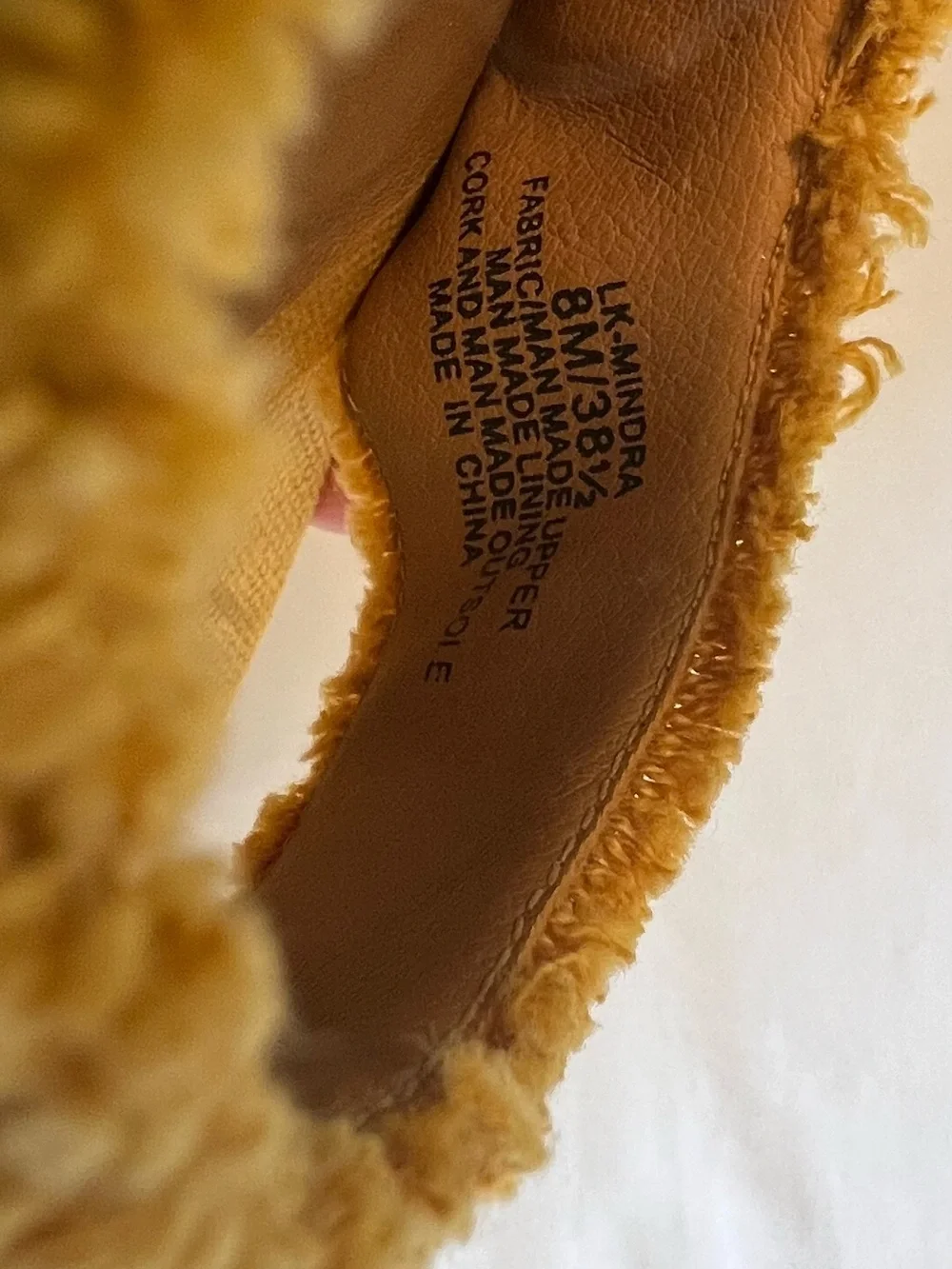 Lucky Brand Mustard Yellow Canvas Mindra Espadrille Wedge Sandals Sz 8