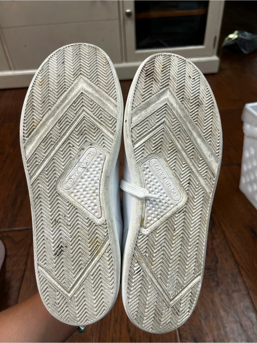 Tory Burch white leather