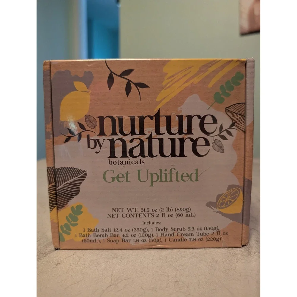 Nurture by Nature Botanicals Get Uplifted 6 Piece Spa Gift Set New NIB Spa Kit