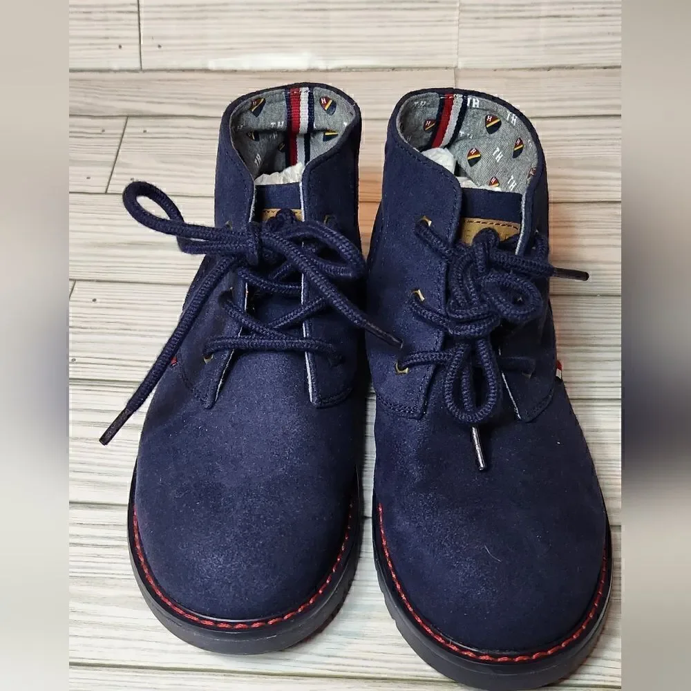 Tommy Hilfiger Navy Bramson Chukka Boot Boy Size 3