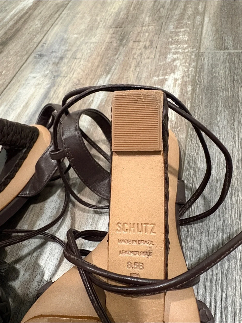 SCHUTZ brown leather