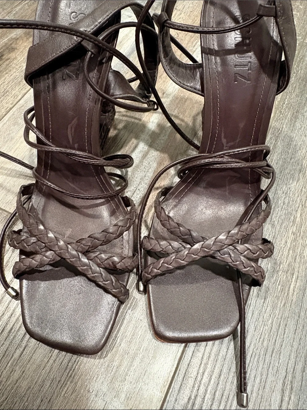SCHUTZ brown leather
