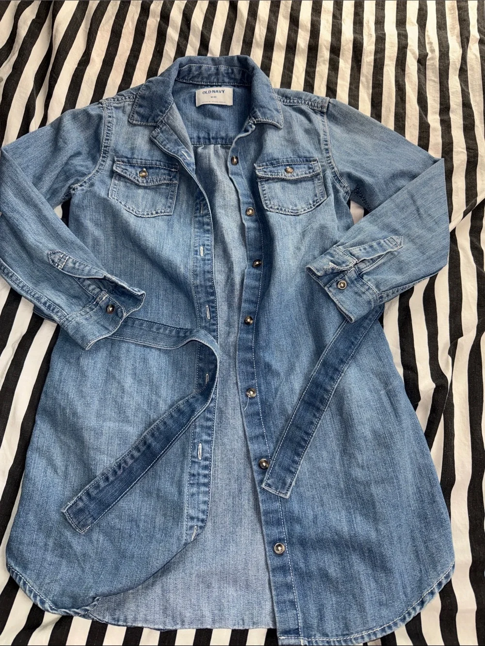 Old Navy Light Blue Denim Shirt Dress