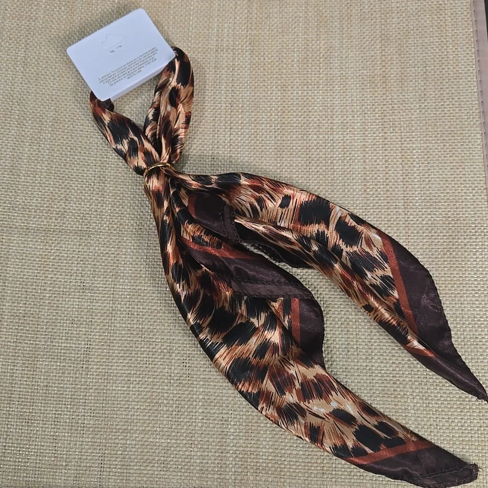 Leopard Print Silk Scarf