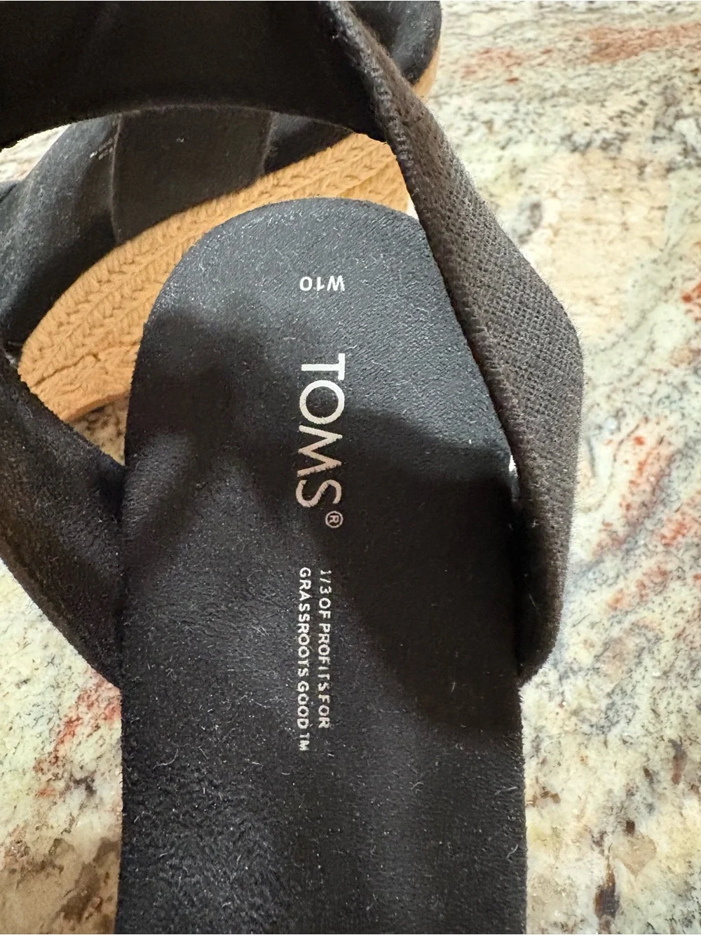 Toms ankle wrapped