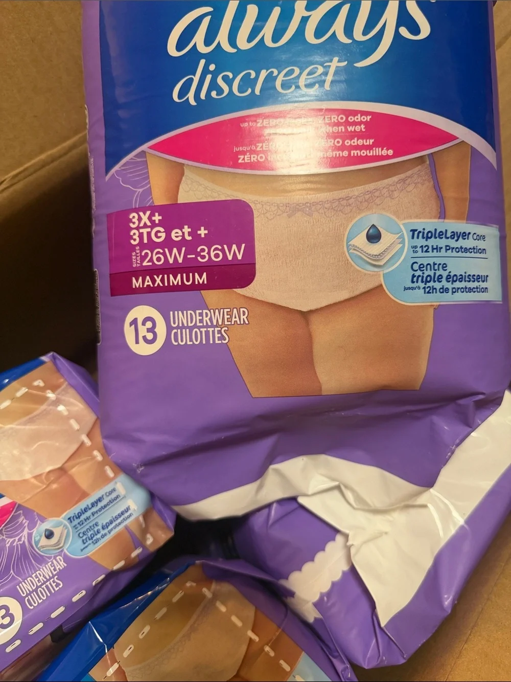 Always Discreet Maximum Absorbency Underwear - 13 count size xxxl 3x one pack