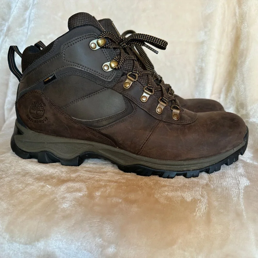 Timberland Mt Maddsen Men's Wide Waterproof Mid Hiking Boots Dark Brown Mens 13W