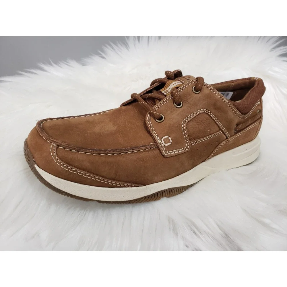 NEW‎ NO BOX SIZE 8 Clarks Men's Sailview Lace Beeswax 26176970 Nubuck boat shoes
