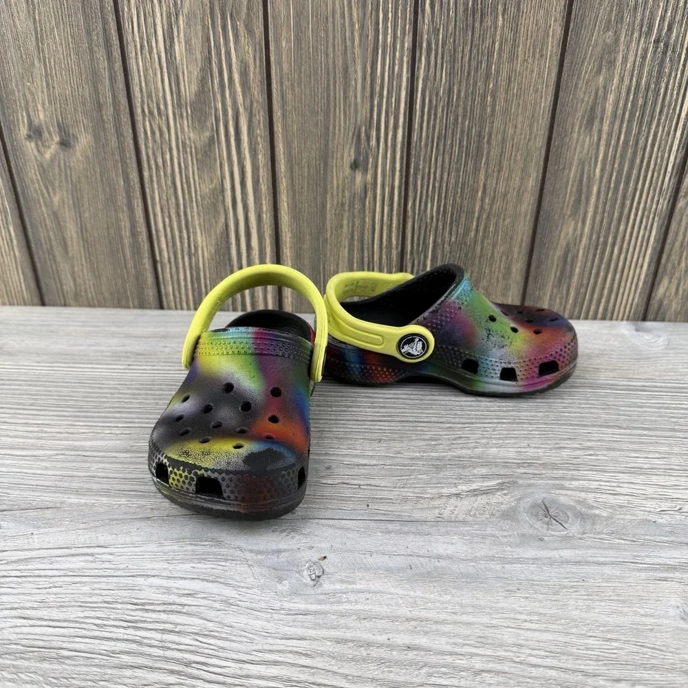 Crocs Classic Solarized Multicolor Toddler Clog Size C 6 Tie Dye