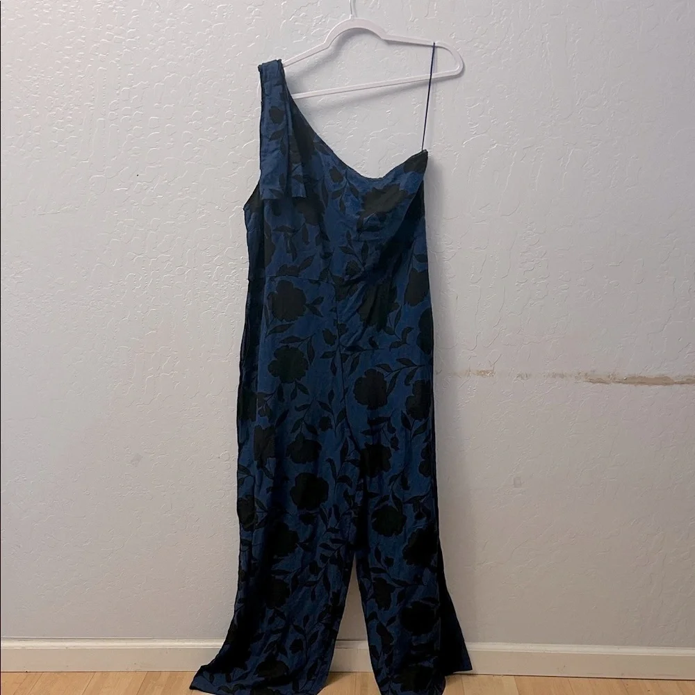 Kate Spade Navy and Black Floral Jumpsuit
