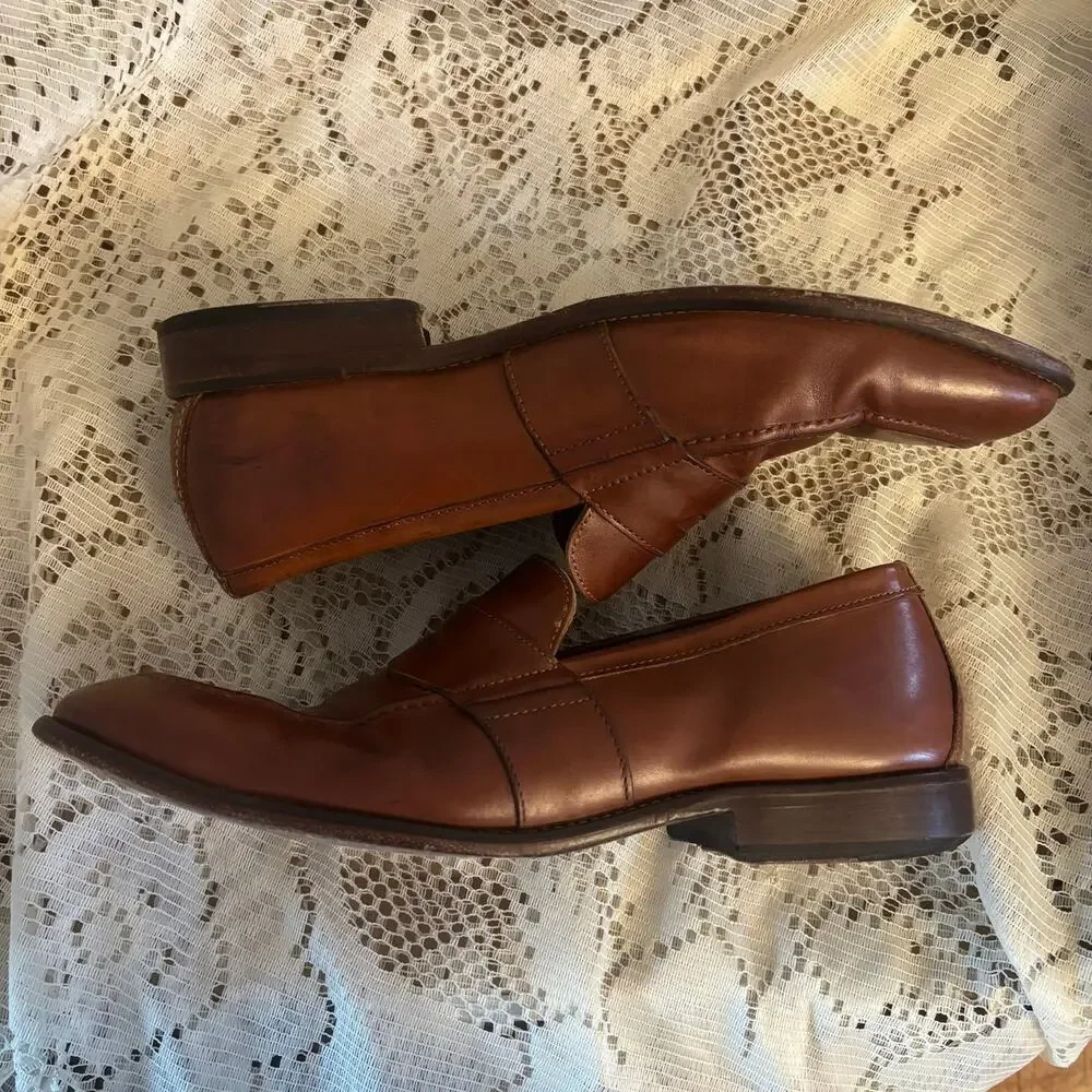 Johnston & Murphy 1850 Men's 10.5 US Brown Penny Loafer Shoes