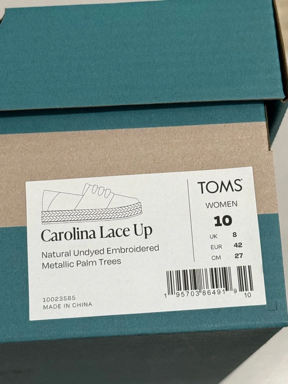 Toms natural undyed