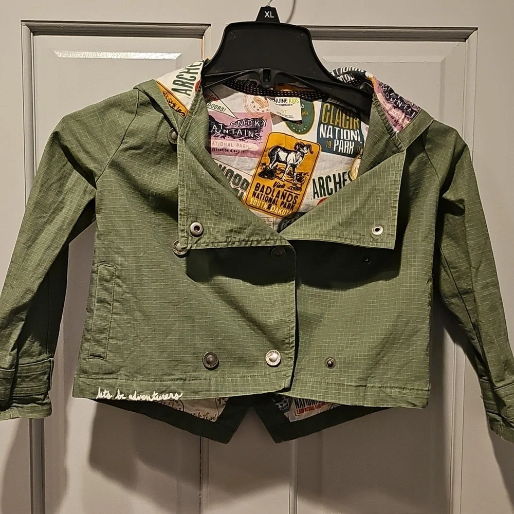 OshKosh B'gosh Olive Kids coat Hood Size 5t Outerwear Jacket National Parks