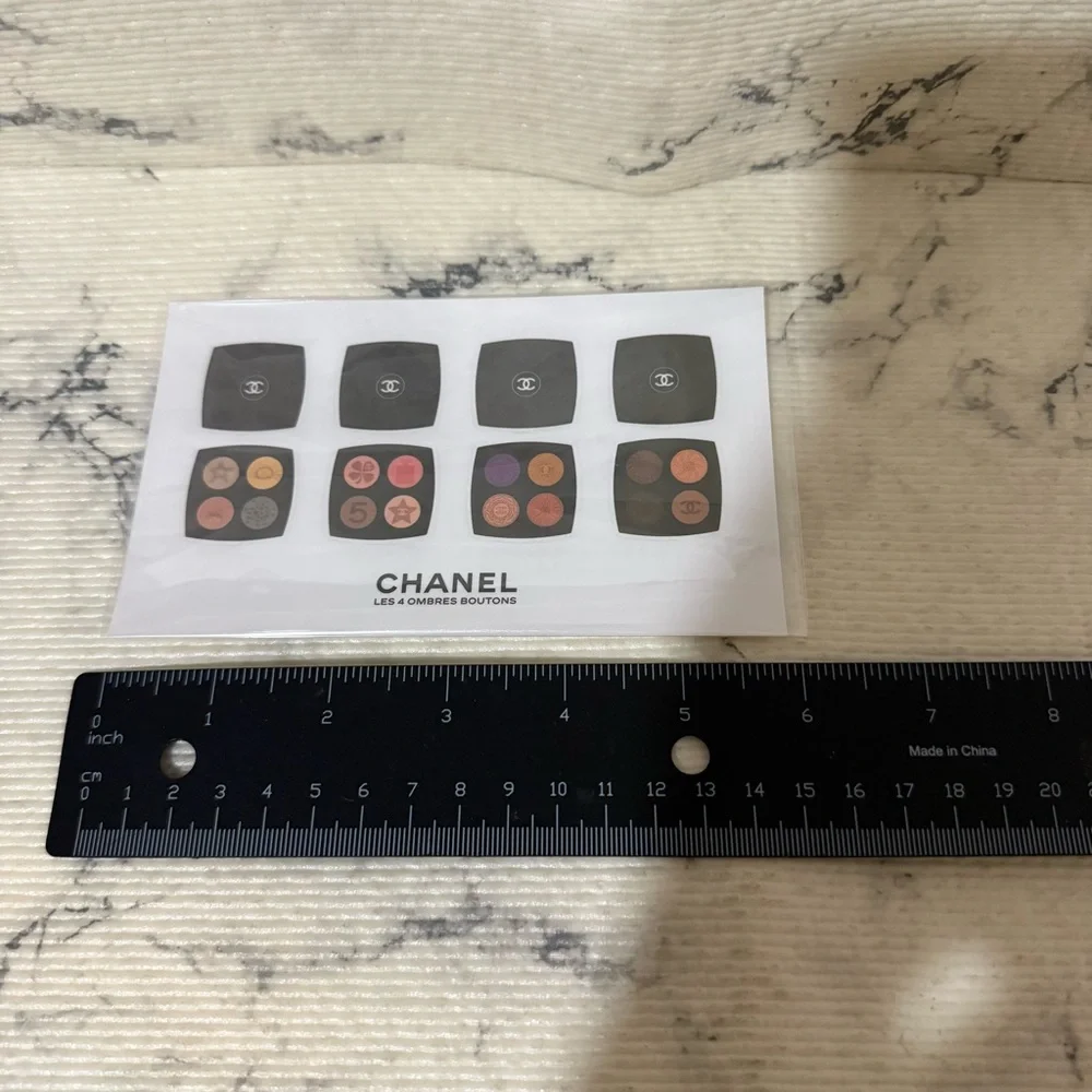 Chanel Sticker Sheet: Chanel Beauty Stickers of Les 4 Ombres Boutons Eyeshadow