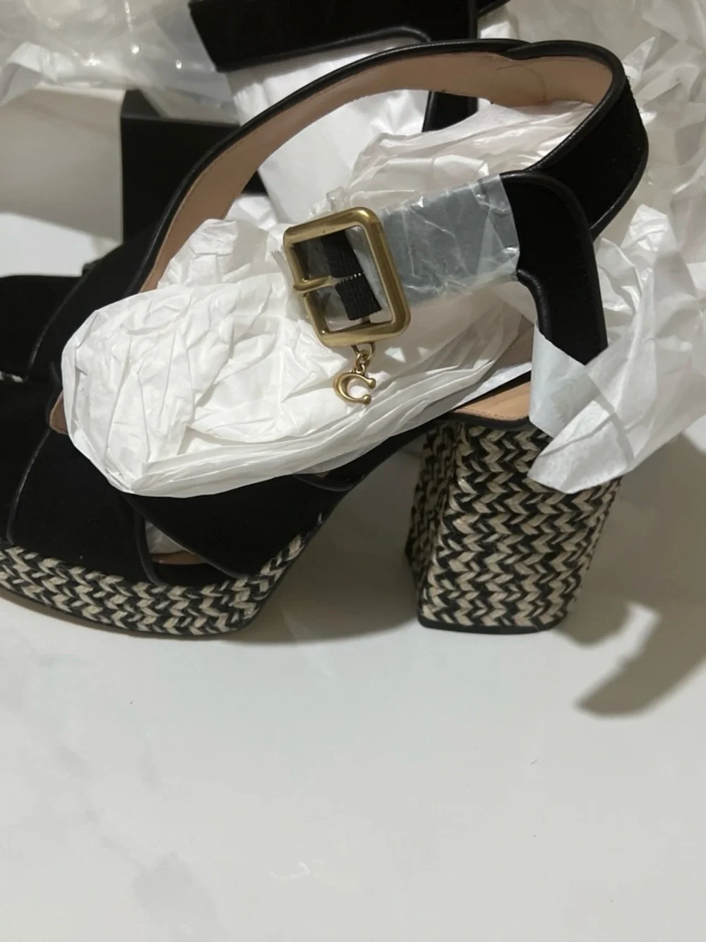 Coach platform sandals