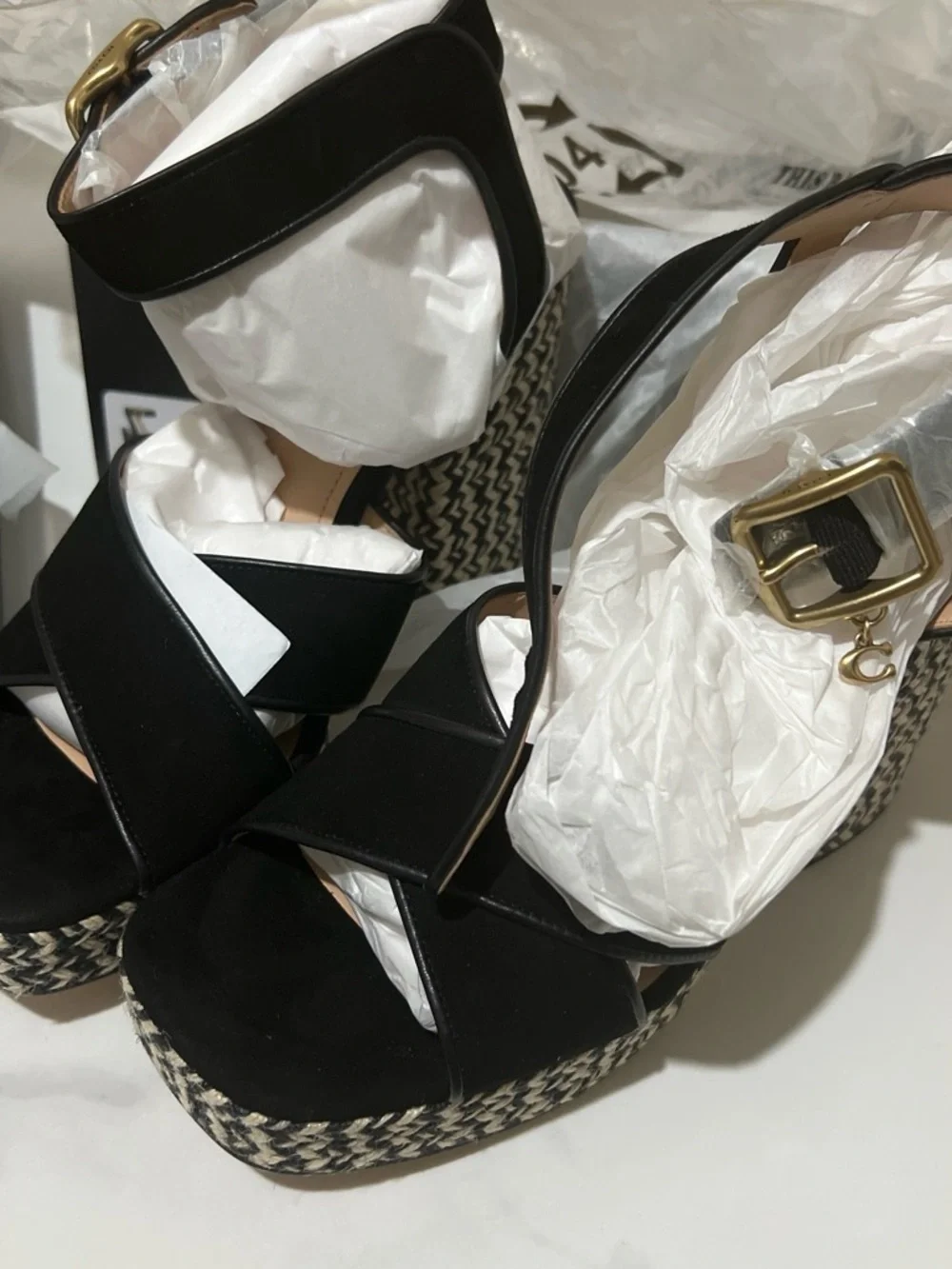 Coach platform sandals